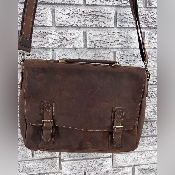 Kattee Other - Kattee Vintage Crazy horse Messenger Bag with laptop sleeve